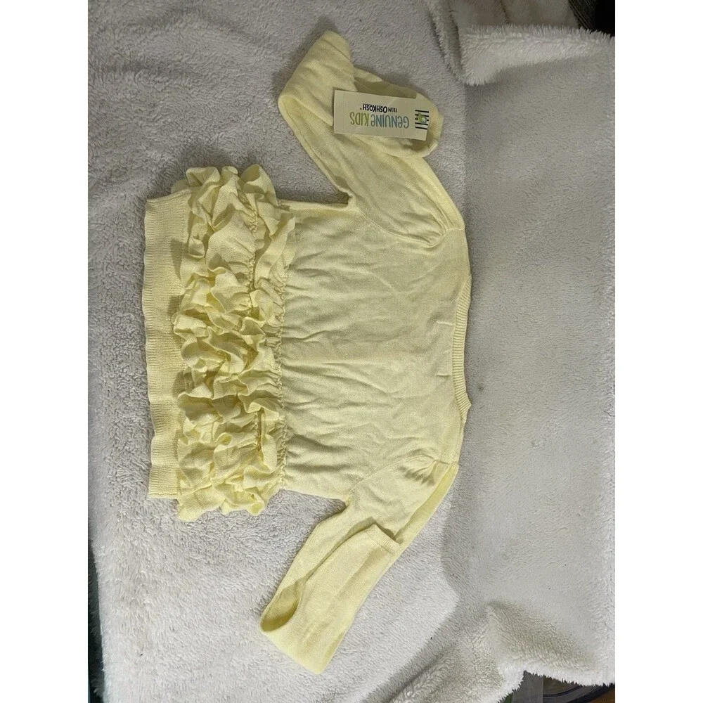 Genuine Kids Oshkosh Ruffle Cardigan Sweater Girls 5T